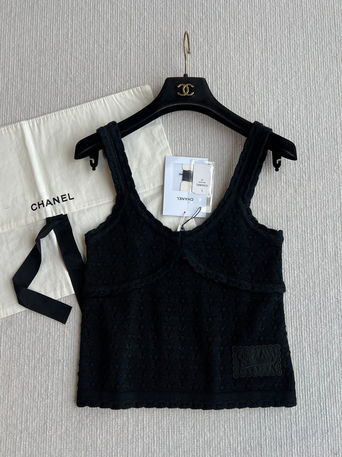 Chanel 25P Camisole Black Cashmere 220191