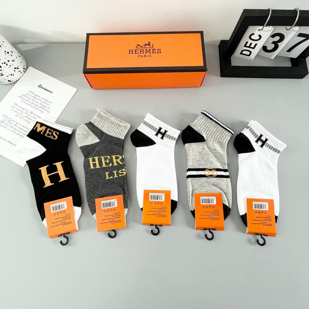 HERMES 26S ANKLE SOCKS 500245 (1 BOX)