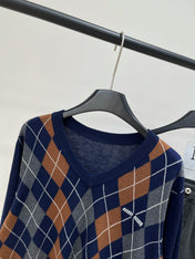MIUMIU LONG-SLEEVE V-NECK SWEATER 275895