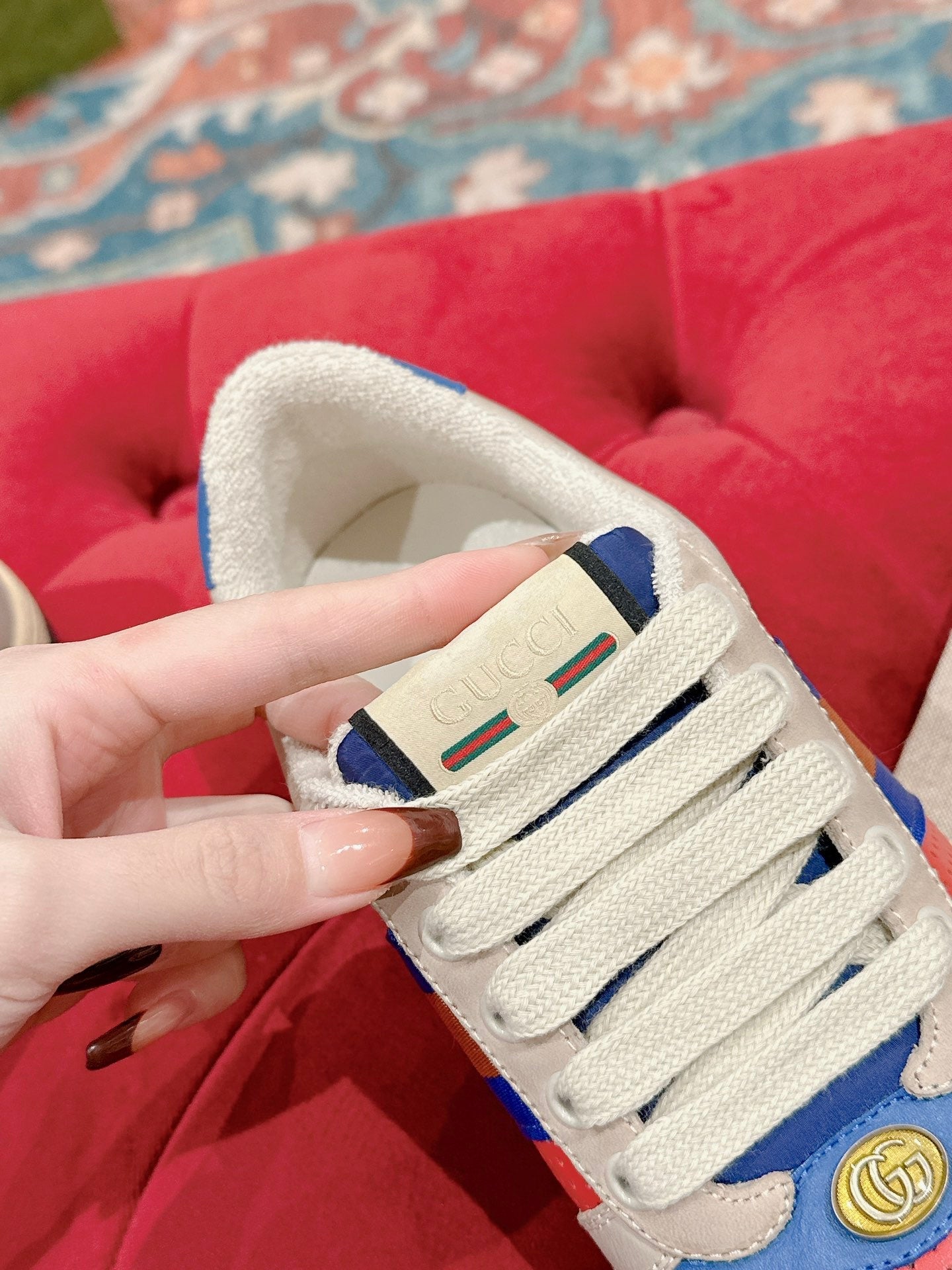 GUCCI 26S SCREENER SNEAKER IN MULTICOLOR LEATHER