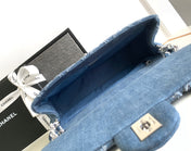 CC MINI 25 CLASSIC BAG IN BLUE COBALT DENIM