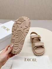 DIOR BACK-STRAP SANDALS 25S IN BEIGE CALFSKIN