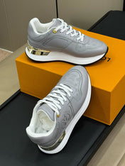 LV NEO RUN AWAY SNEAKER IN STEEL GRAY CALFSKIN