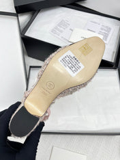 CC SLINGBACK 25S 65 MM IN LIGHT PINK TWEED