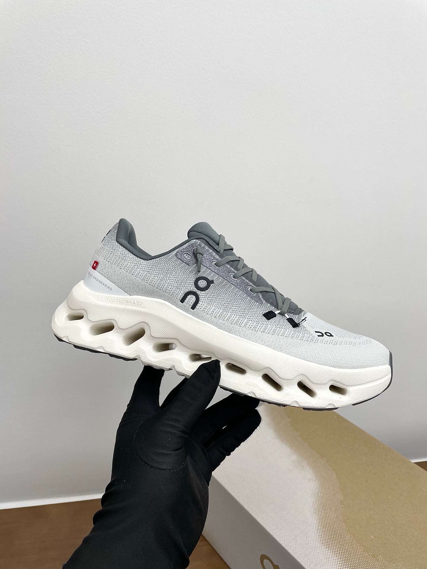 LOEWE 26S CLOUDTILT SNEAKER IN LIGHT GREY RECYCLED POLYESTER