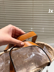 LOE MEDIUM 28 BASKET BAG IN NATURAL RAFFIA