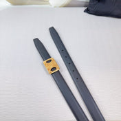 CL MEDIUM 25MM REVERSIBLE FRAMED TRIOMPHE BELT BLACK CALFSKIN GOLD HARDWARE