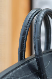 BIRKIN FAUBOURG TOUCH 20 IN BLACK CALFSKIN WITH SILVER HARDWARE
