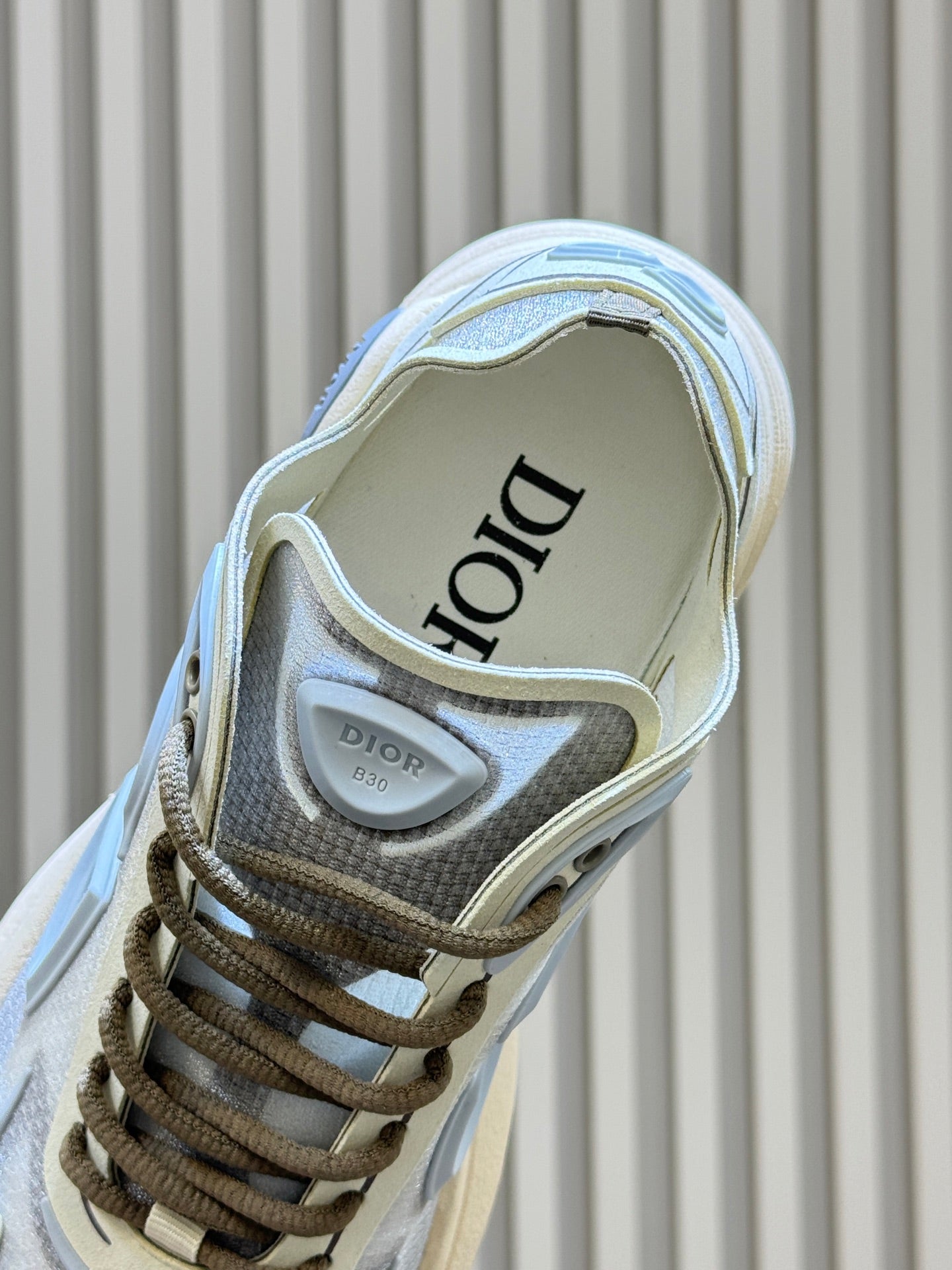 DIOR 26S B30 COUNTDOWN TECH SNEAKER IN GRAY AND LIGHT BLUE TECHNICAL FABRIC AND SUEDE