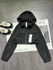 ALO 26S HOODED CROPPED JACKET & SHORTS SET 275
