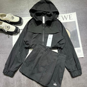 ALO 26S HOODED CROPPED JACKET & SHORTS SET 275