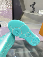 LV 26S SKATE SNEAKERS IN TIFFANY BLUE MESH TRANSLUCENT SOLE