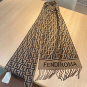 ROMA 190 FF SCRAF IN BROWN MIX BLACK WOOL AND CASHMERE
