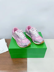 ORBIT SNEAKER IN BLUSH PINK TECHNICAL FABRIC AND METALLIC MESH