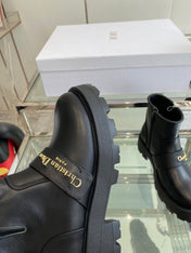 DIOR 25S D-QUEST ANKLE BOOT 35MM IN BLACK CALFSKIN