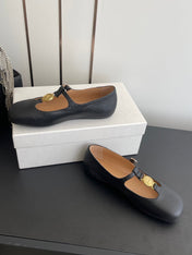 CHLOÉ 26S MARY JANE SHOES IN BLACK CALFSKIN