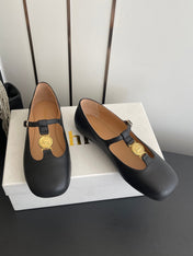 CHLOÉ 26S MARY JANE SHOES IN BLACK CALFSKIN