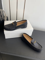 CHLOÉ 26S LOAFERS IN BLACK CALFSKIN