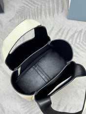 PRADA 25S TOTE MINI BAG 18 IN IVORY CALFSKIN GOLD HARDWRE