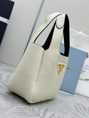 PRADA 25S TOTE MINI BAG 18 IN IVORY CALFSKIN GOLD HARDWRE