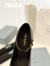 Pra Ballerina Pumps 40 Black Lambskin