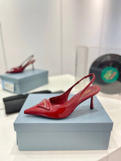 Pra Slingback Pumps 75 Red Patent Leather