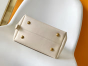 LV 25S LOW KEY HOBO BAG 35 CM IN CREAM WHITE CALFSKIN