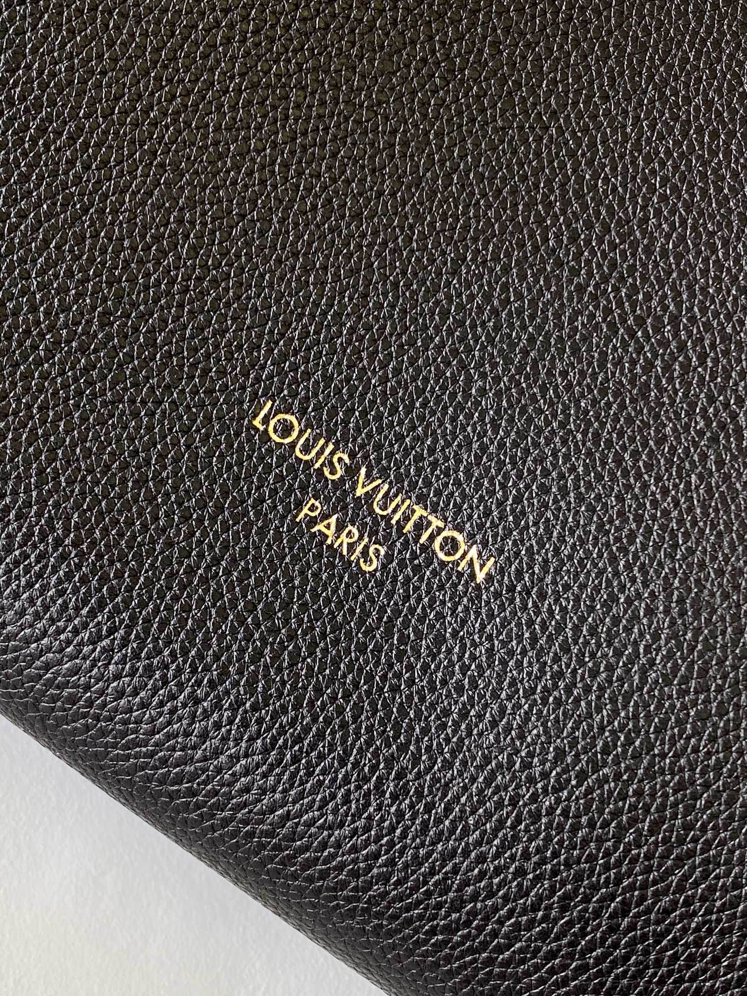 LV 25S LOW KEY HOBO BAG 28 CM IN BLACK CALFSKIN