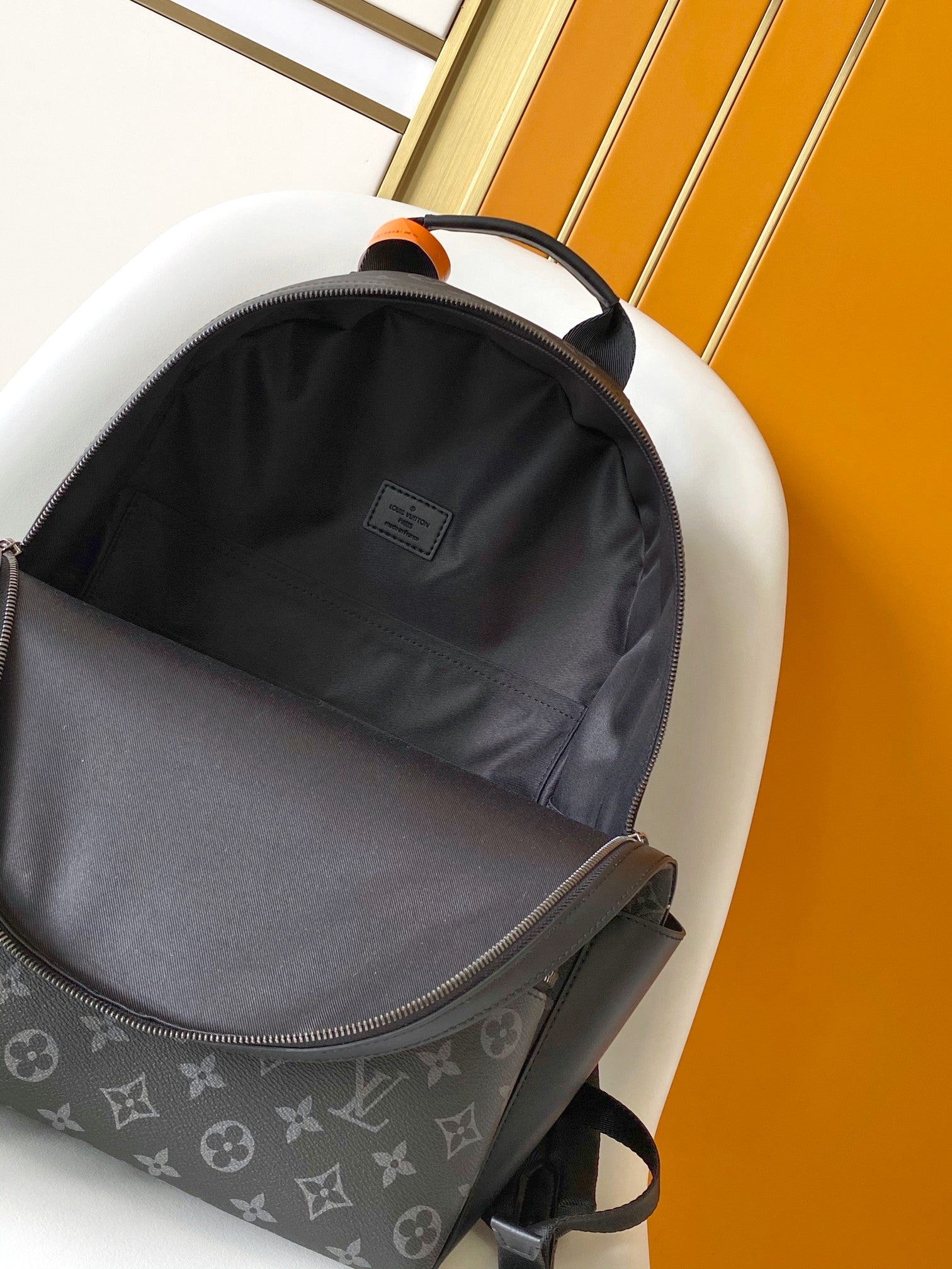 DISCOVERY BACKPACK 38 IN BLACK MONOGRAM ECLIPSE CANVAS AND TAURILLON