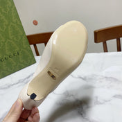 GUCCI 26S HORSEBIT HIGH-HEELED SANDALS 80 MM IN CREAM WHITE CALFSKIN