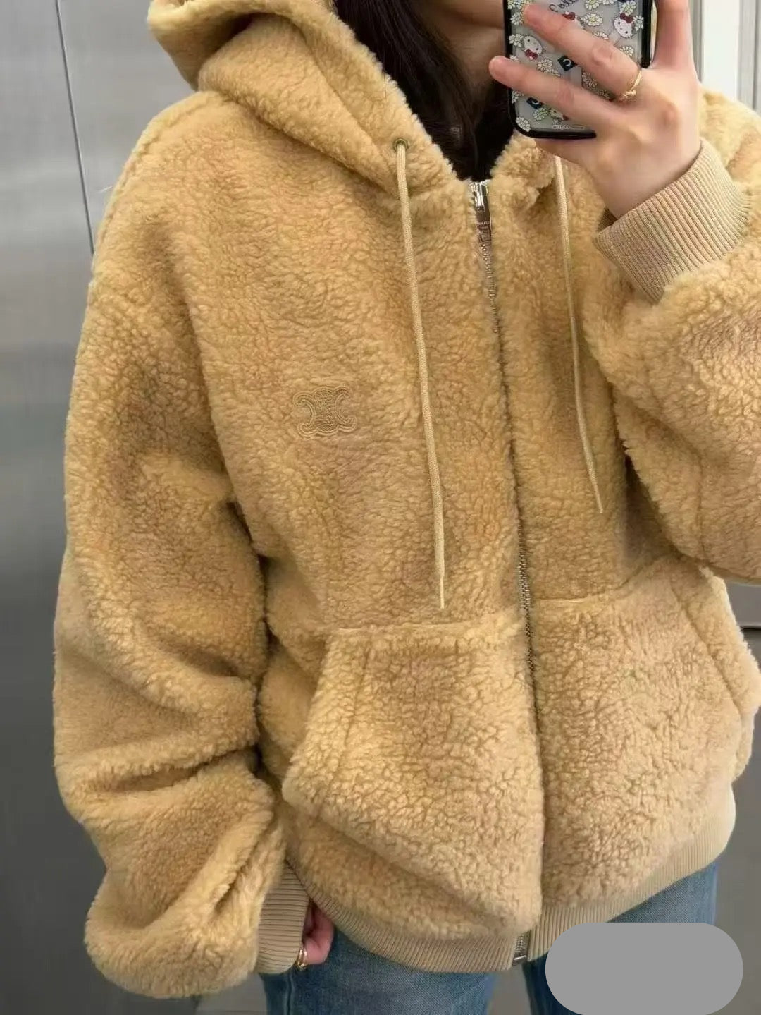 CELINE 26S HOODED SHERPA JACKET 691