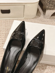 HIGH PUMP 5 CM IN BLACK PATENT CALFSKIN