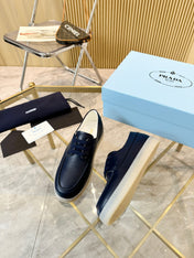 PRA LACE-UP SHOES NAVY BLUE CALFSKIN