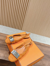 Innocente Slingback Suede Goatskin Orange