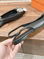 Innocente Slingback Suede Goatskin Black