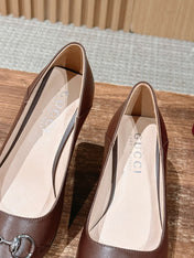 GUCCI 26S VITTORIA PUMPS 60 MM IN BROWN LAMBSKIN