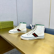 GG TENNIS 1977 HIGH-TOP TRAINER WHITE CANVAS