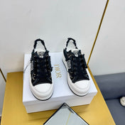 DIOR 26S LOW-TOP PLATFORM SNEAKER 50MM IN BLACK CANVAS