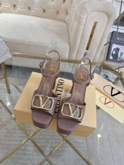 VALENTINO 26S PLATFORM SANDALS 110 MM IN NUDE PINK CALFSKIN