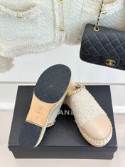 CC MULES 25SS 30 MM IN BEIGE LAMBSKIN MIX WOOL