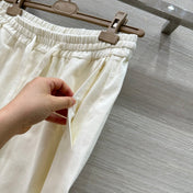 Loewe 25 Denim Wide-leg Cropped Pants White Cotton