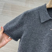 MIUMIU SHORT-SLEEVE TURTLENECK SWEATER STYLE 695