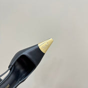 SL JEANNE SLINGBACK PUMPS BLACK CALFSKIN
