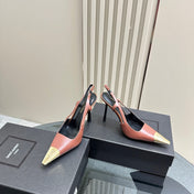 SL JEANNE SLINGBACK PUMPS RUST CALFSKIN