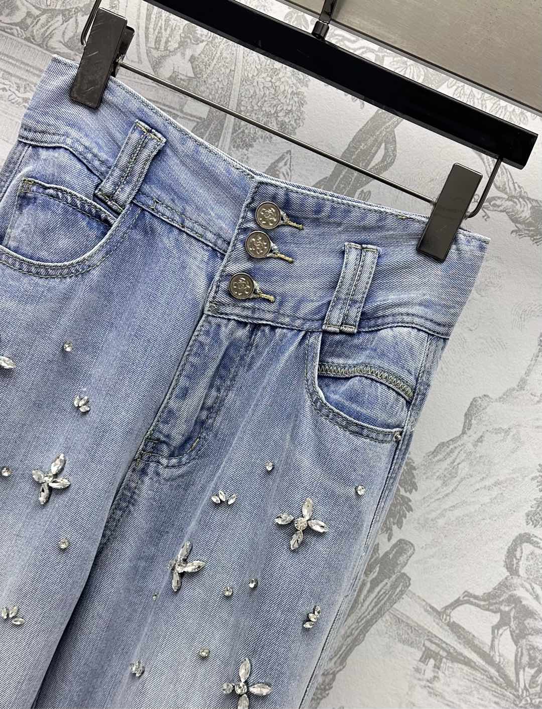 CHANEL 25S HIGH WAIST DENIM JEANS 264623