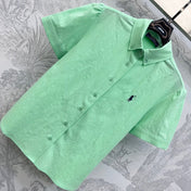 RALPH LAUREN SHORT-SLEEVE SHIRT LIGHT TEAL 274780