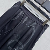 HERMES 26S SILK STRAIGHT LEG PANTS 581