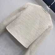 CELINE 26S ROUND-NECK TWEED JACKET 558