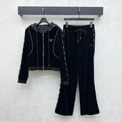 PRADA 26S HOODIE AND WIDE-LEG PANTS SET 1250