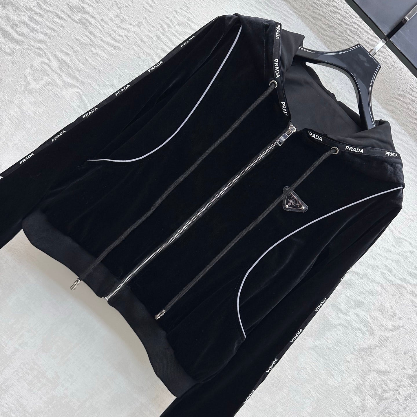 PRADA 26S HOODIE AND WIDE-LEG PANTS SET 1250